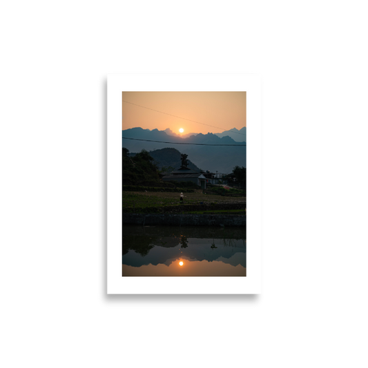 21x30 Frameless Serene Reflection