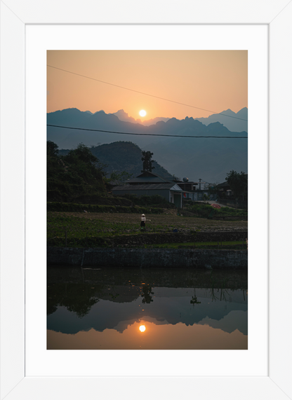 21x30 White Serene Reflection