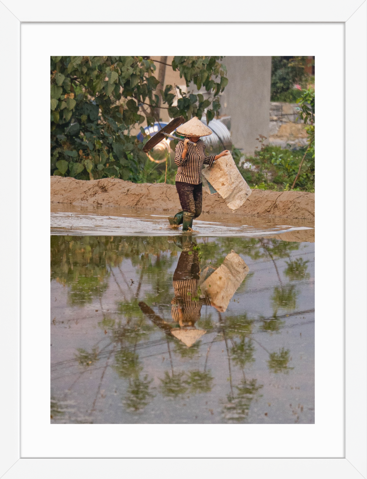 30x40 White Palm Reflection