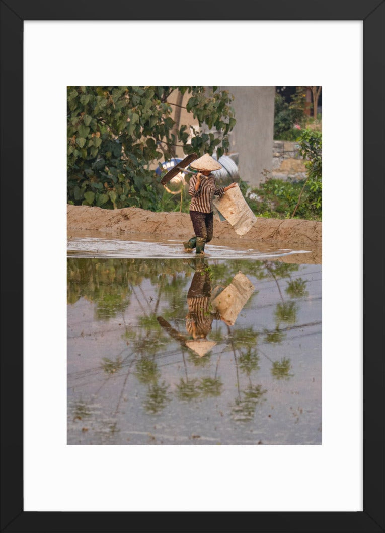 420x59.4 Black Palm Reflection